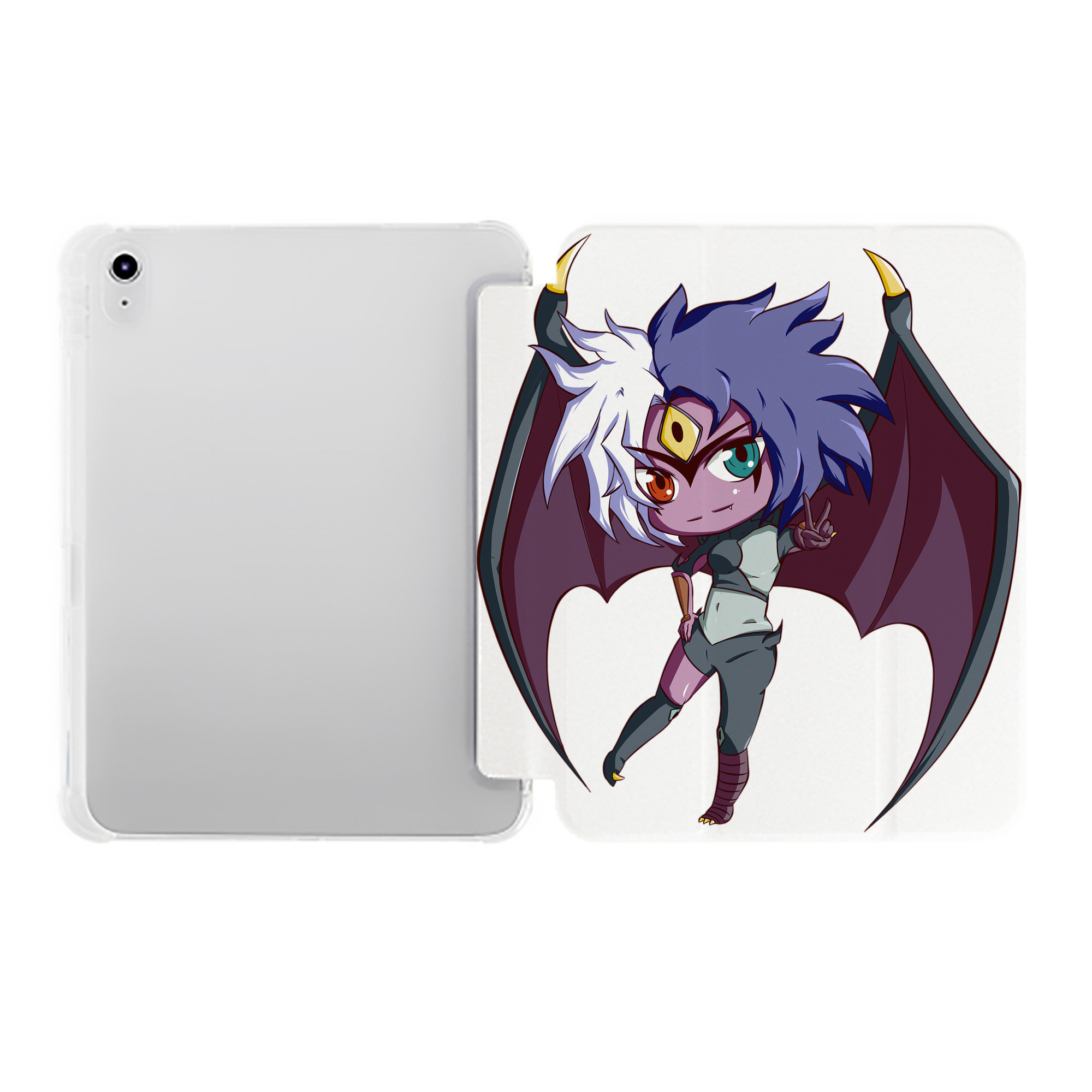 （画像用） 遊☆戯☆王 Yu-Gi-Oh! IPad ケース ペン収納付き 三つ折りスタンド PUレザー×シリコン 対応機種9.5/10.5/10.9インチ